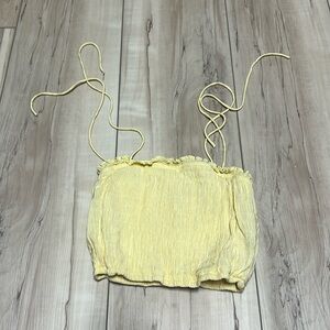 Yellow crop/tube top